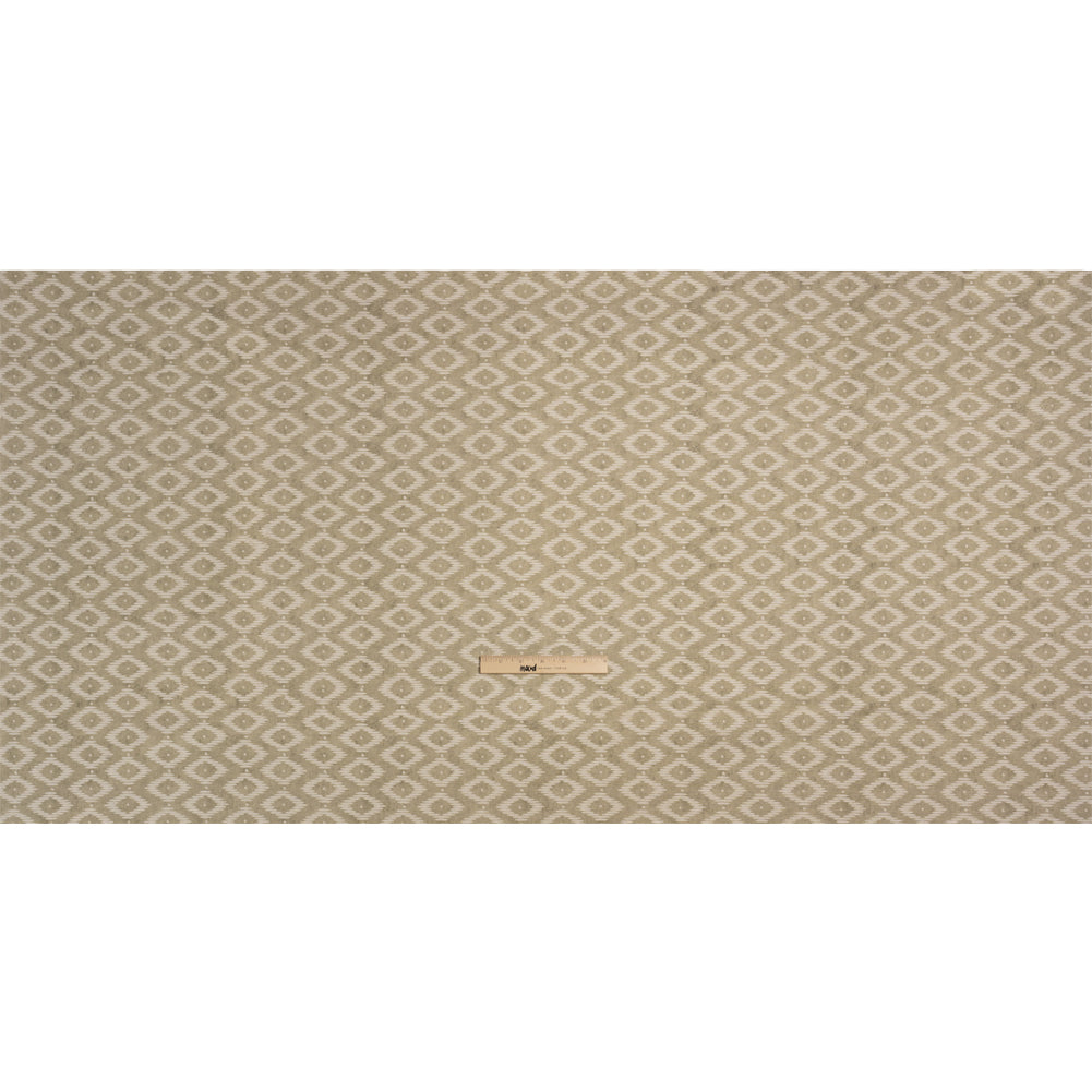 Cotton and Linen Canvas Print - Sand Diamonds and Dots - British Imported