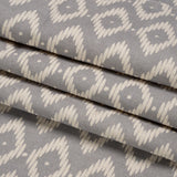 Cotton and Linen Canvas Print - Smoke Diamonds and Dots - British Imported