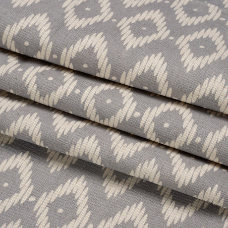 Cotton and Linen Canvas Print - Smoke Diamonds and Dots - British Imported