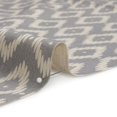 Cotton and Linen Canvas Print - Smoke Diamonds and Dots - British Imported