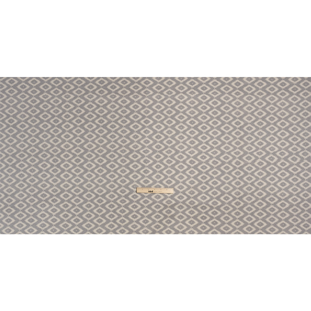 Cotton and Linen Canvas Print - Smoke Diamonds and Dots - British Imported