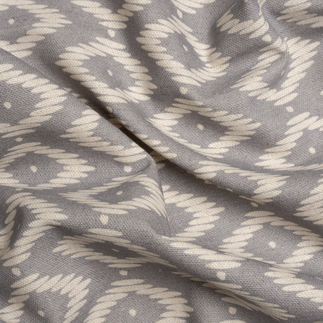 Cotton and Linen Canvas Print - Smoke Diamonds and Dots - British Imported
