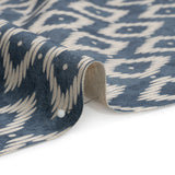 Cotton and Linen Canvas Print - Steel Diamonds and Dots - British Imported