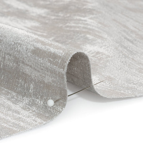 Drapery Jacquard - Silver Distressed Abstract - British Imported