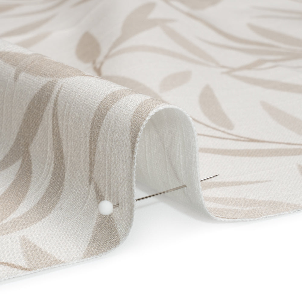 Cotton Canvas Print - Natural Willow Leaves - British Imported