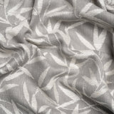 Chenille Drapery Jacquard - Steel Willow Leaves - British Imported