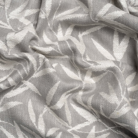 Chenille Drapery Jacquard - Steel Willow Leaves - British Imported