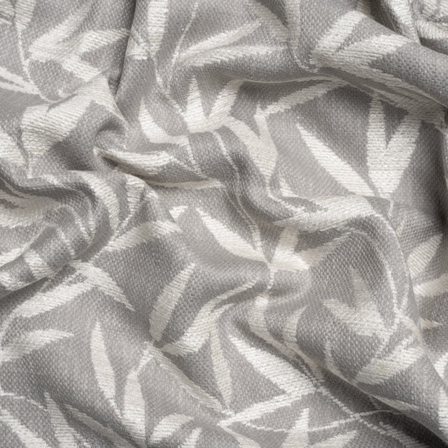 Chenille Drapery Jacquard - Steel Willow Leaves - British Imported