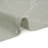 Embroidered Slubbed Drapery Woven - Duckegg Leafy Lattice - British Imported