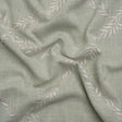Embroidered Slubbed Drapery Woven - Duckegg Leafy Lattice - British Imported