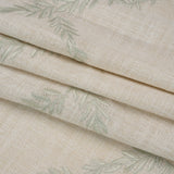 Embroidered Slubbed Drapery Woven - Sage Leafy Lattice - British Imported