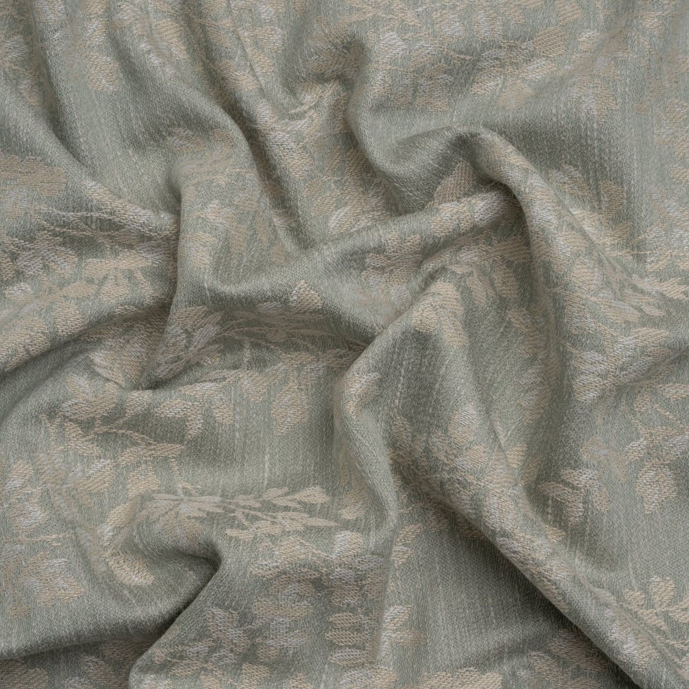Drapery Jacquard - Sage Leaves on the Vine - British Imported