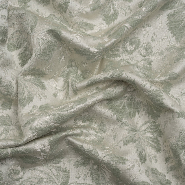 Drapery Jacquard - Duckegg Leaves and Buds - British Imported