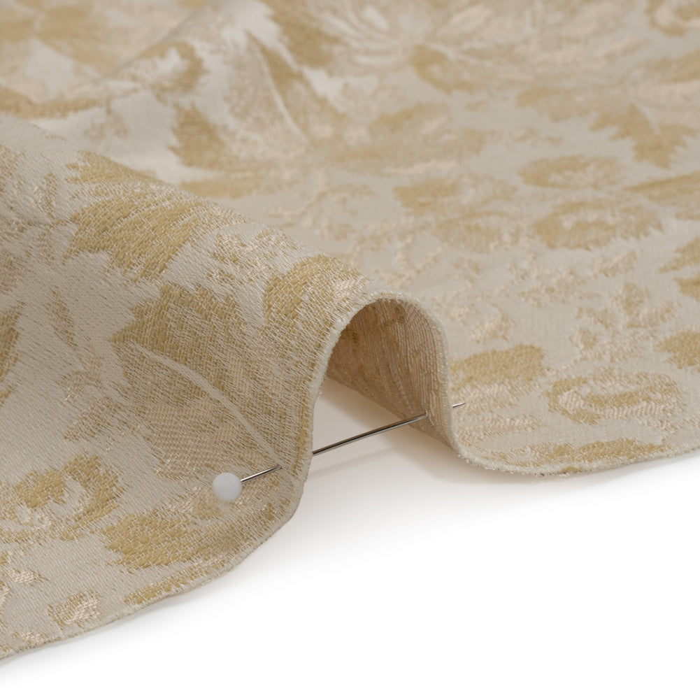 Drapery Jacquard - Linen Leaves and Buds - British Imported