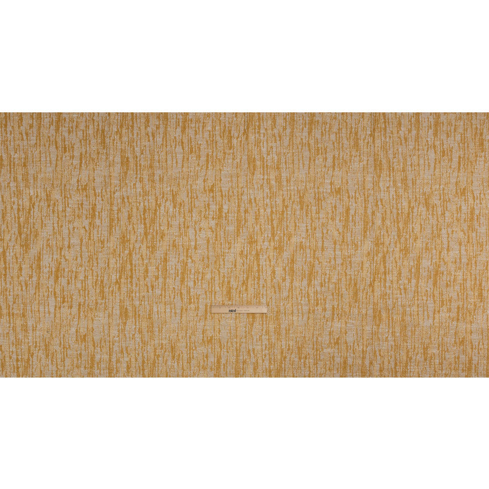 Drapery Jacquard - Ochre Abstract Streaks - British Imported