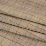 Drapery Twill - Natural Plaid - British Imported