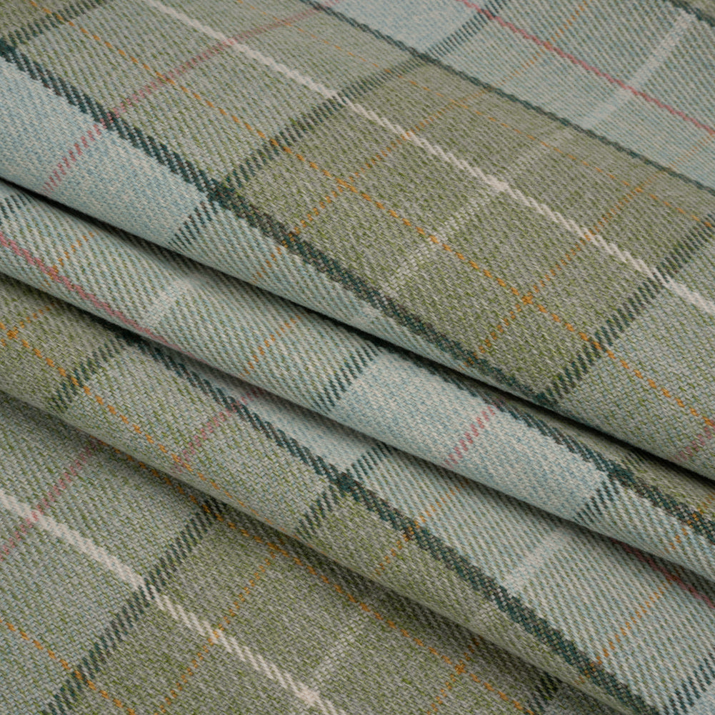 Drapery Twill - Sage Plaid - British Imported