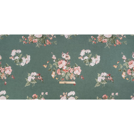 Brushed Cotton Canvas Print - Fern Elegant Floral - British Imported