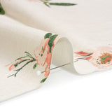 Brushed Cotton Canvas Print - Natural Elegant Floral - British Imported