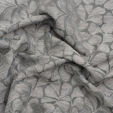 Drapery Jacquard - Steel All-Over Leaves - British Imported