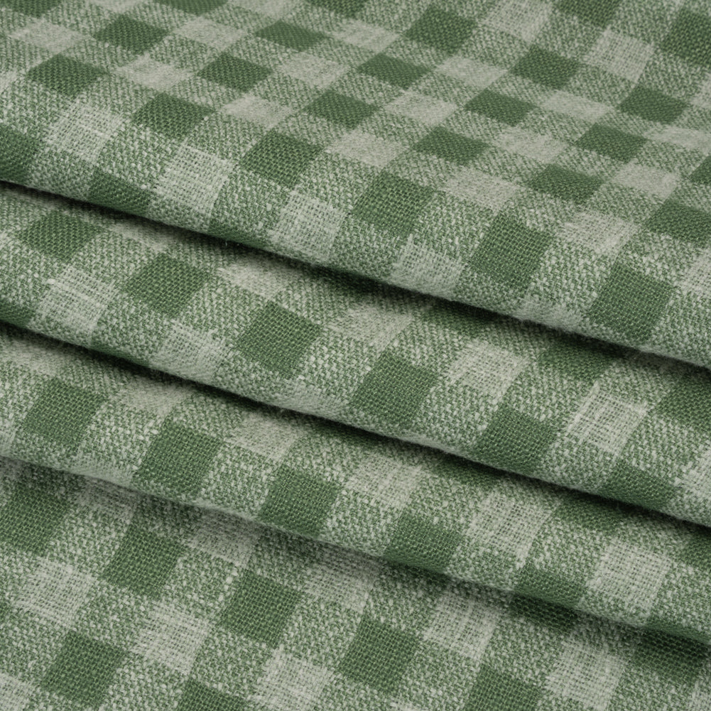 Drapery Woven - Bottle Green Gingham - British Imported