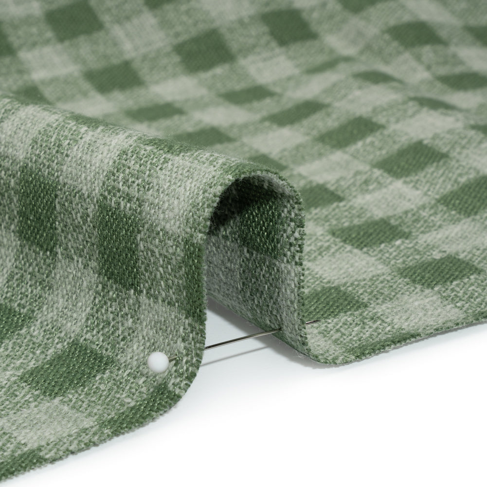 Drapery Woven - Bottle Green Gingham - British Imported