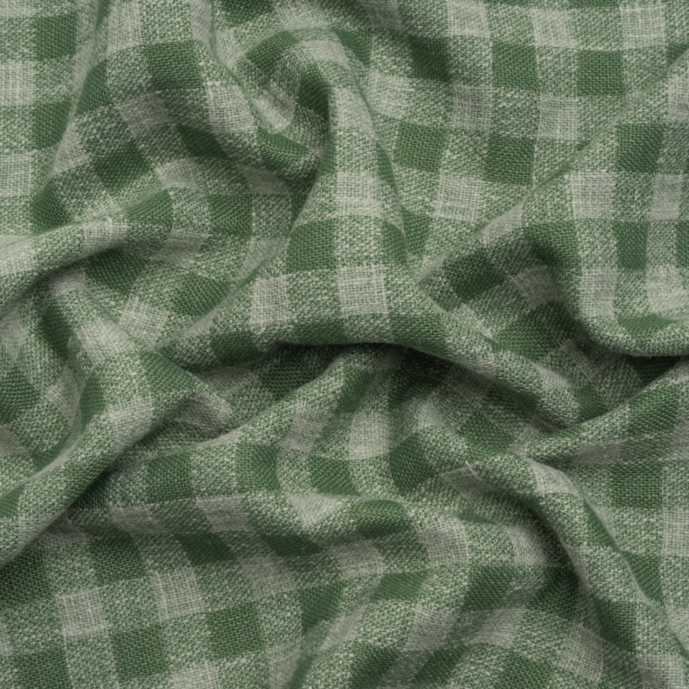 Drapery Woven - Bottle Green Gingham - British Imported