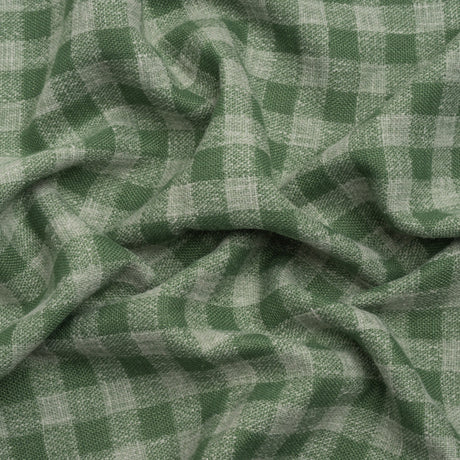 Drapery Woven - Bottle Green Gingham - British Imported