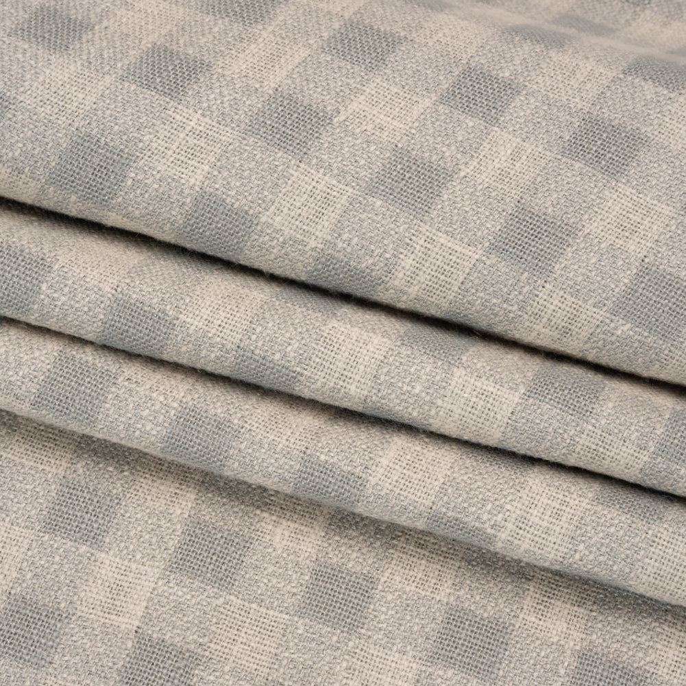Drapery Woven - Steel Gingham - British Imported