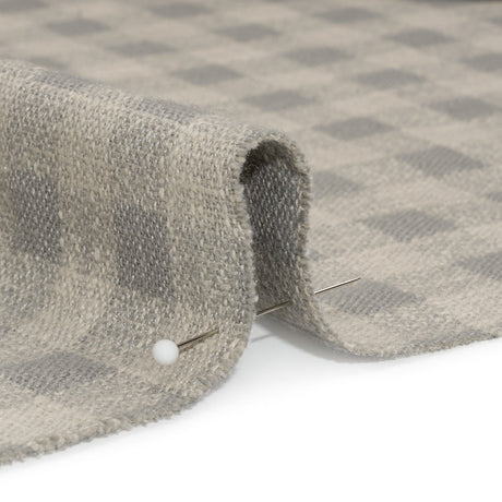 Drapery Woven - Steel Gingham - British Imported