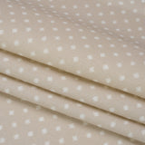 Slubbed Cotton Canvas Print - Almond Little Stars - British Imported