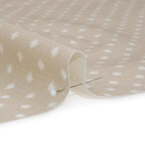 Slubbed Cotton Canvas Print - Almond Little Stars - British Imported
