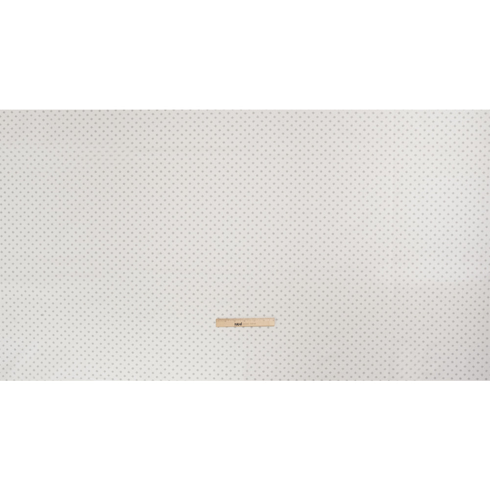 Slubbed Cotton Canvas Print - Silver Little Stars - British Imported