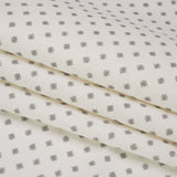 Slubbed Cotton Canvas Print - Steel Little Stars - British Imported