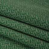 Chenille Jacquard - Bottle Green Geometric Basketweave - British Imported