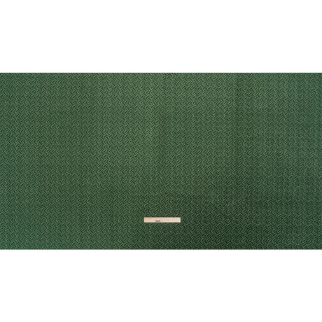 Chenille Jacquard - Bottle Green Geometric Basketweave - British Imported