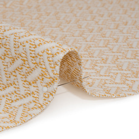 Chenille Jacquard - Dijon Geometric Basketweave - British Imported
