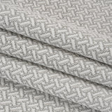 Chenille Jacquard - Steel Geometric Basketweave - British Imported