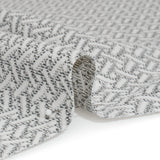 Chenille Jacquard - Steel Geometric Basketweave - British Imported