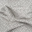 Chenille Jacquard - Steel Geometric Basketweave - British Imported