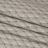 Slubbed Cotton Canvas Print - Almond Diamonds - British Imported