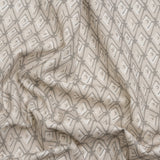 Slubbed Cotton Canvas Print - Almond Diamonds - British Imported