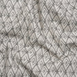Slubbed Cotton Canvas Print - Silver Diamonds - British Imported