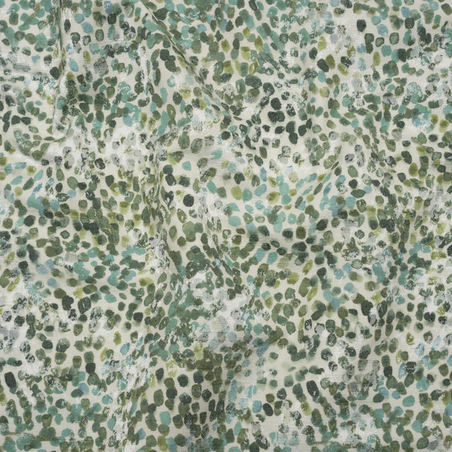 Drapery Jacquard Print - Jade Bouncing Spots - British Imported