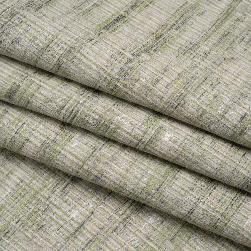 Textured Recycled Polyester Drapery Jacquard - Ivy Abstract - British Imported
