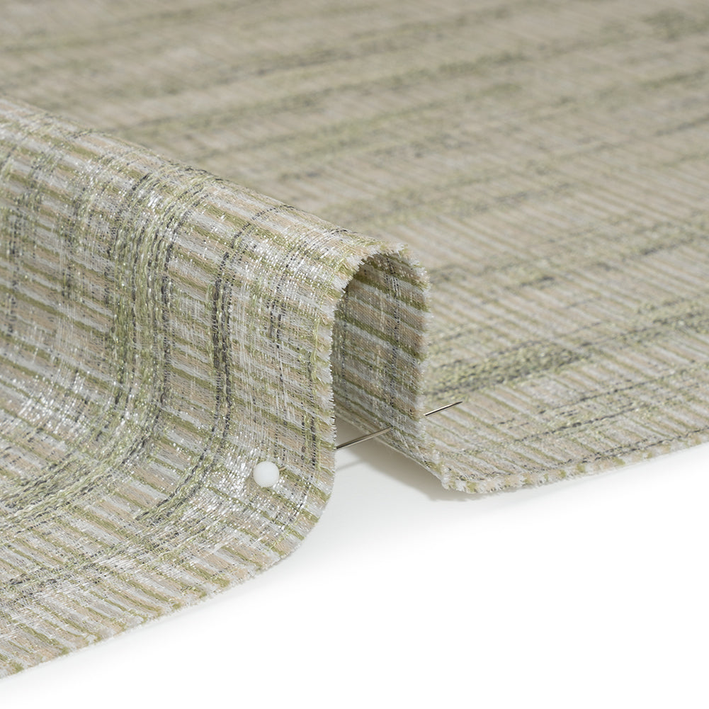 Textured Recycled Polyester Drapery Jacquard - Ivy Abstract - British Imported