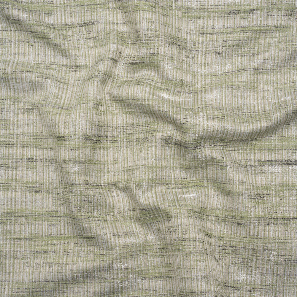 Textured Recycled Polyester Drapery Jacquard - Ivy Abstract - British Imported