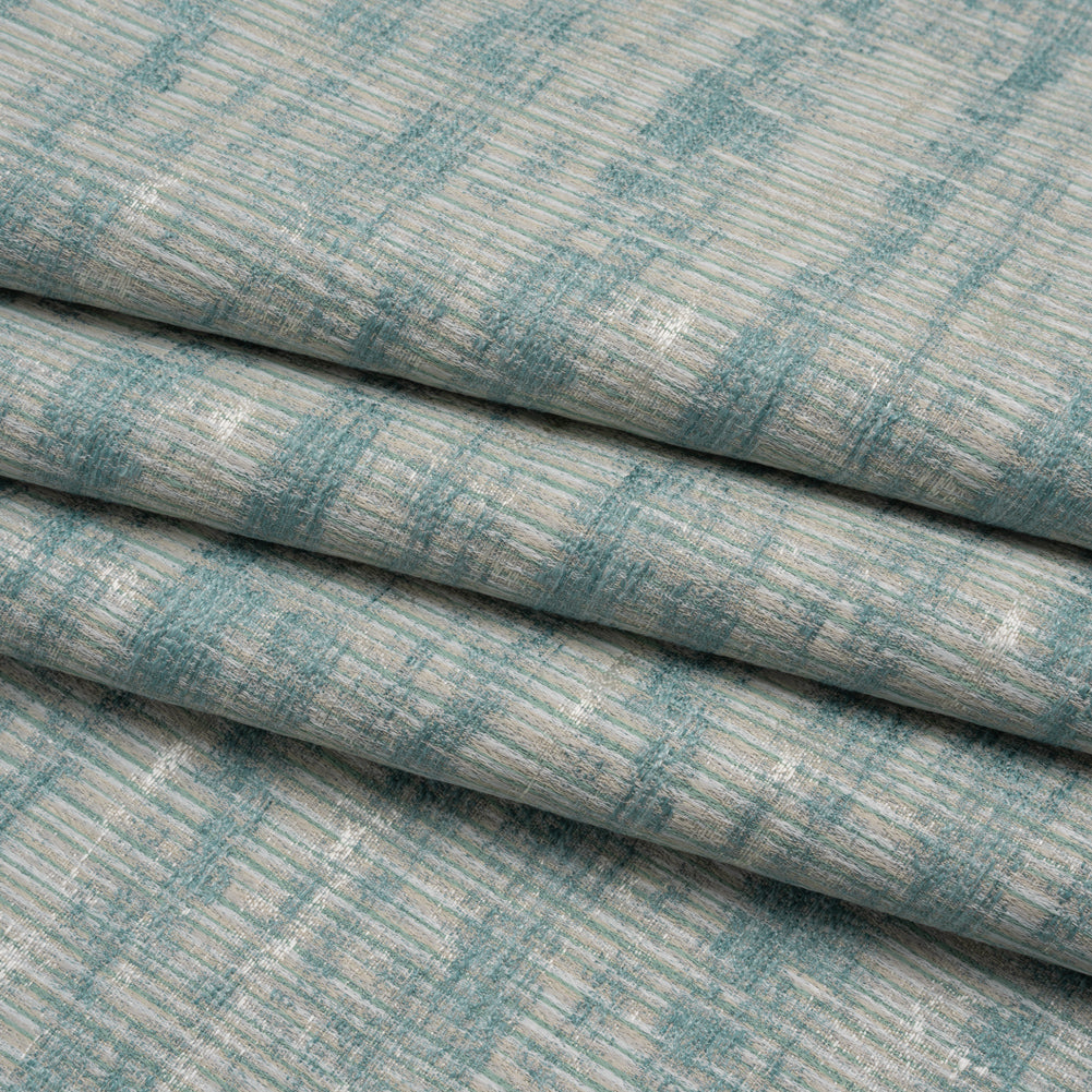 Textured Recycled Polyester Drapery Jacquard - Opal Abstract - British Imported