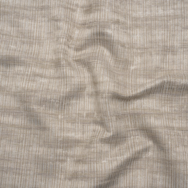 Textured Recycled Polyester Drapery Jacquard - Oyster Abstract - British Imported