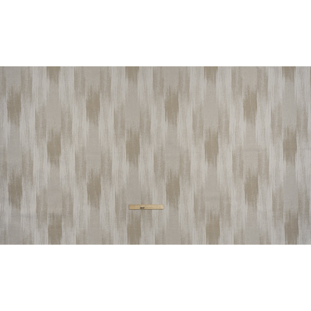 Recycled Polyester Jacquard - Oyster Brushstroke Striations - British Imported